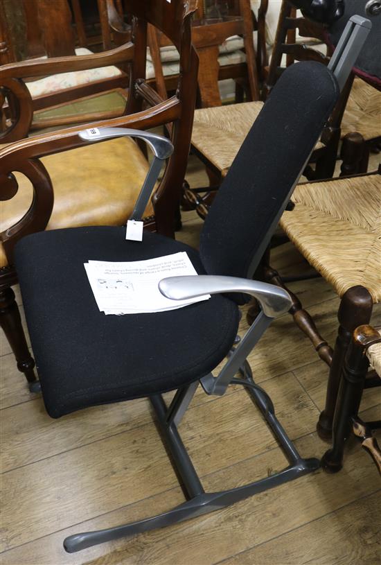A Varier prototype ergonomic desk chair Circa 1985 by peter Ospvik